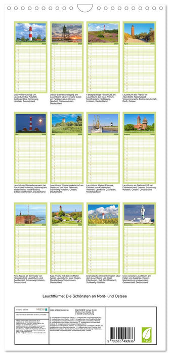 Leuchttürme: Die Schönsten an Nord- und Ostsee (CALVENDO Familienplaner 2026)