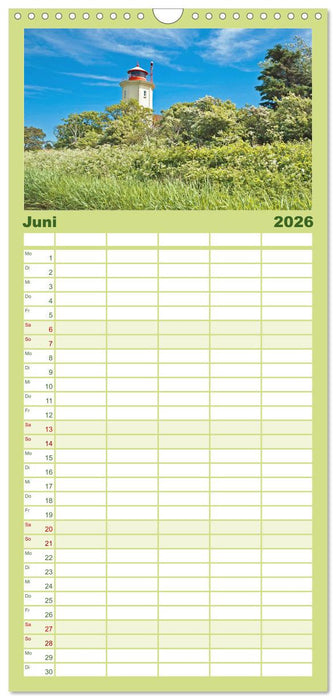 Leuchttürme: Die Schönsten an Nord- und Ostsee (CALVENDO Familienplaner 2026)