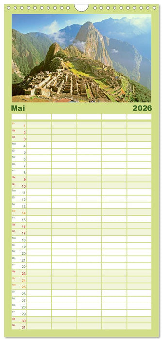 Peru: Natur mit Geschichte (CALVENDO Familienplaner 2026)