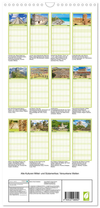 Alte Kulturen Mittel- und Südamerikas: Versunkene Welten (CALVENDO Familienplaner 2026)