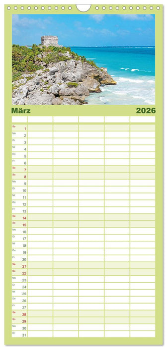 Alte Kulturen Mittel- und Südamerikas: Versunkene Welten (CALVENDO Familienplaner 2026)