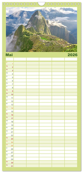 Alte Kulturen Mittel- und Südamerikas: Versunkene Welten (CALVENDO Familienplaner 2026)