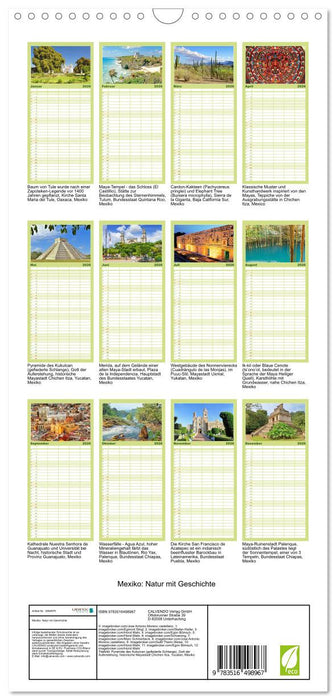 Mexiko: Natur mit Geschichte (CALVENDO Familienplaner 2026)