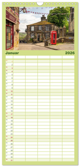 Yorkshire - Dales und Coast (CALVENDO Familienplaner 2026)