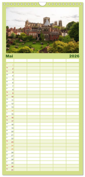 Yorkshire - Dales und Coast (CALVENDO Familienplaner 2026)