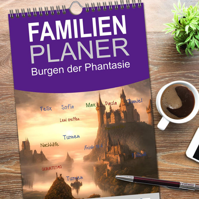 Burgen der Phantasie (CALVENDO Familienplaner 2026)