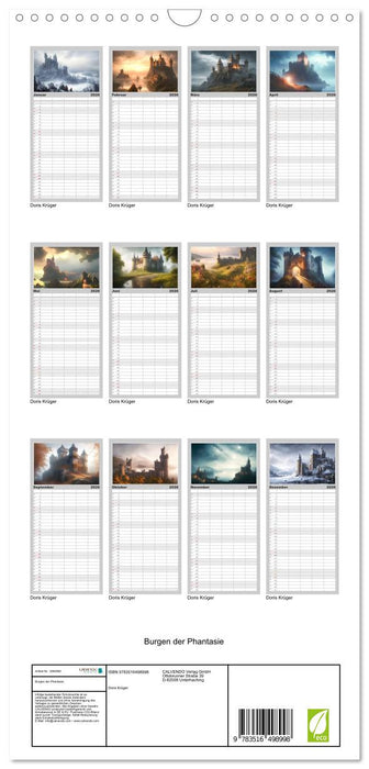 Burgen der Phantasie (CALVENDO Familienplaner 2026)