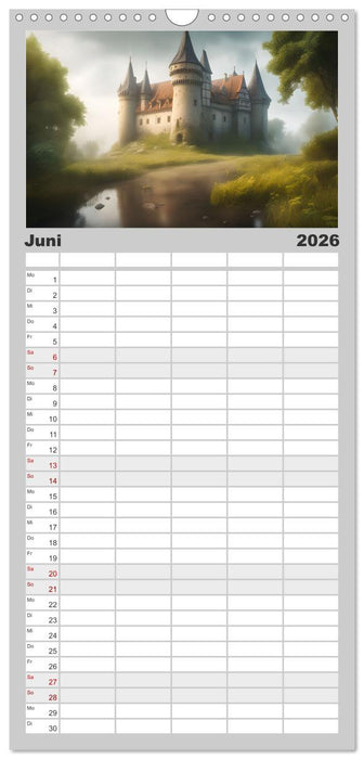 Burgen der Phantasie (CALVENDO Familienplaner 2026)