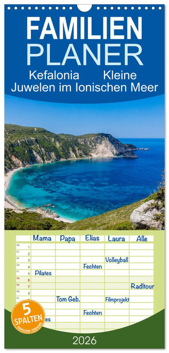 Kefalonia Kleine Juwelen im Ionischen Meer (CALVENDO Familienplaner 2026)