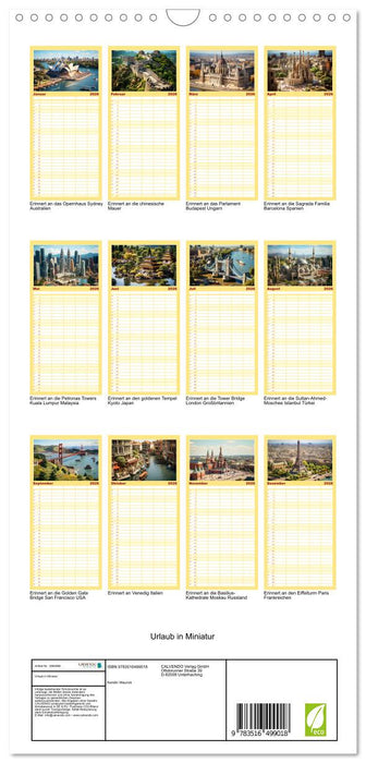 Urlaub in Miniatur (CALVENDO Familienplaner 2026)