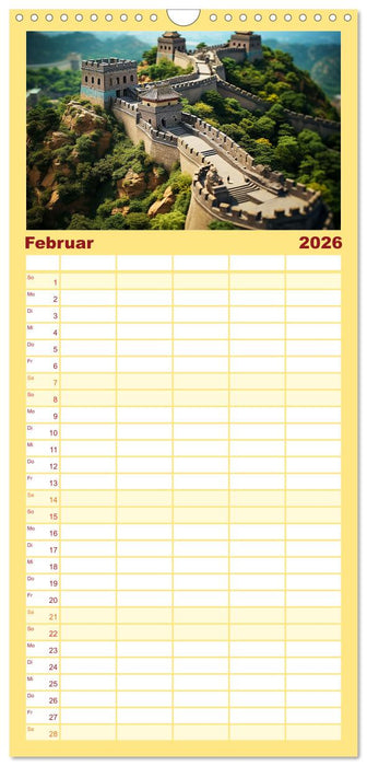 Urlaub in Miniatur (CALVENDO Familienplaner 2026)