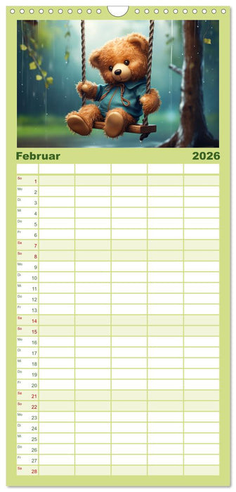 Teddybär und seine Abenteuer (CALVENDO Familienplaner 2026)