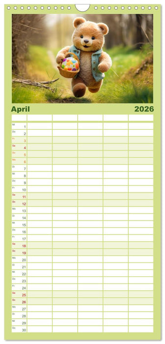 Teddybär und seine Abenteuer (CALVENDO Familienplaner 2026)