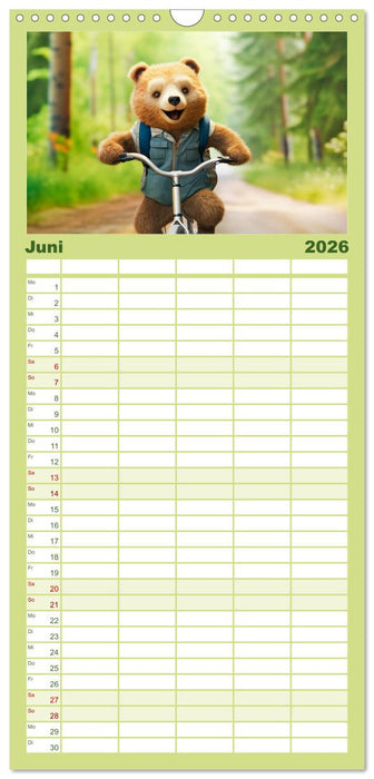 Teddybär und seine Abenteuer (CALVENDO Familienplaner 2026)