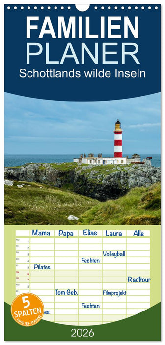 Schottlands wilde Inseln (CALVENDO Familienplaner 2026)