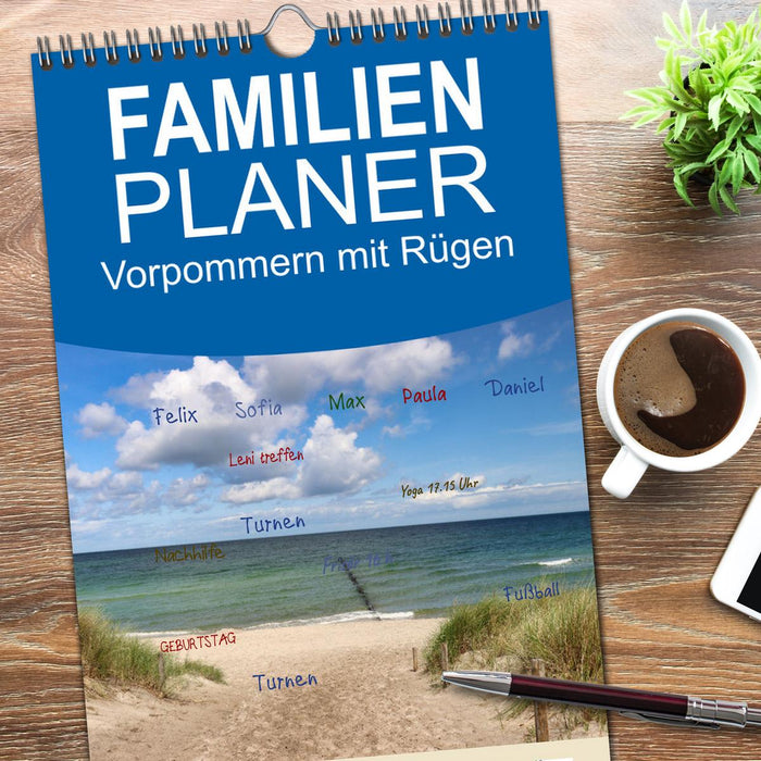 Vorpommern mit Rügen (CALVENDO Familienplaner 2026)