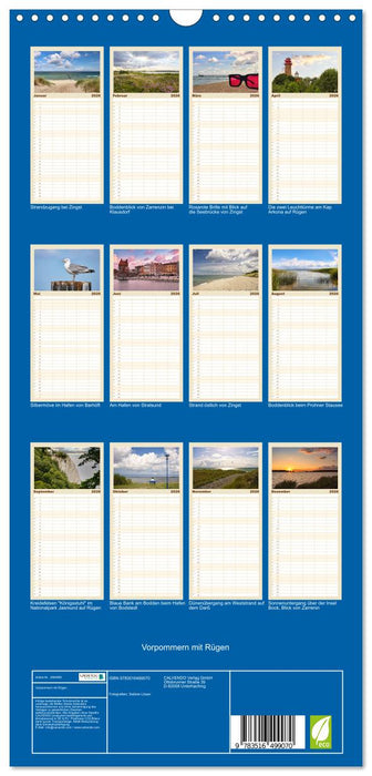 Vorpommern mit Rügen (CALVENDO Familienplaner 2026)