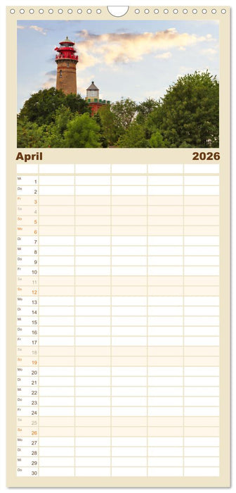 Vorpommern mit Rügen (CALVENDO Familienplaner 2026)