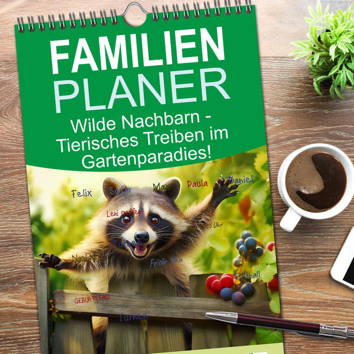 Wilde Nachbarn - Tierisches Treiben im Gartenparadies! (CALVENDO Familienplaner 2026)