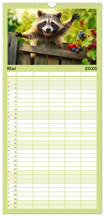 Wilde Nachbarn - Tierisches Treiben im Gartenparadies! (CALVENDO Familienplaner 2026)