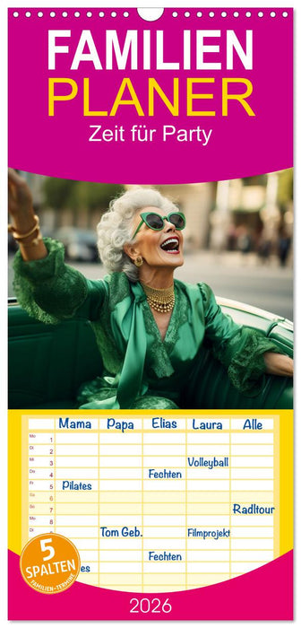 Zeit für Party (CALVENDO Familienplaner 2026)