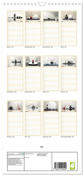 Zen (CALVENDO Familienplaner 2026)