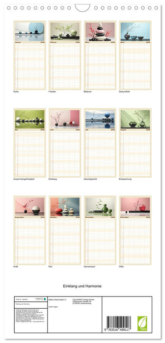 Einklang und Harmonie (CALVENDO Familienplaner 2026)