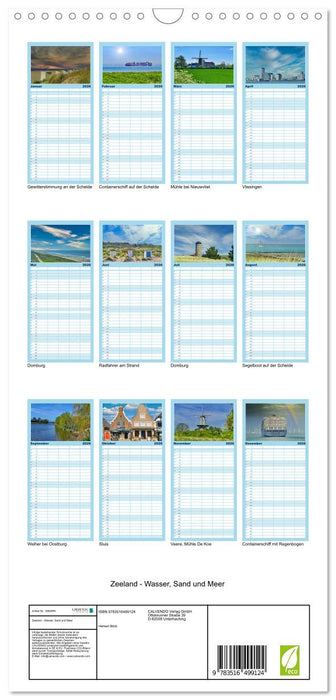 Zeeland - Wasser, Sand und Meer (CALVENDO Familienplaner 2026)