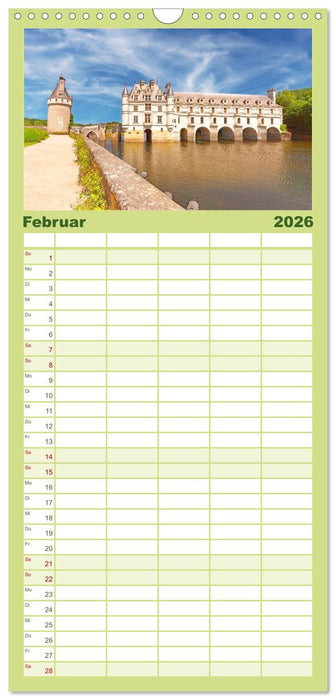 Schlösser der Loire (CALVENDO Familienplaner 2026)