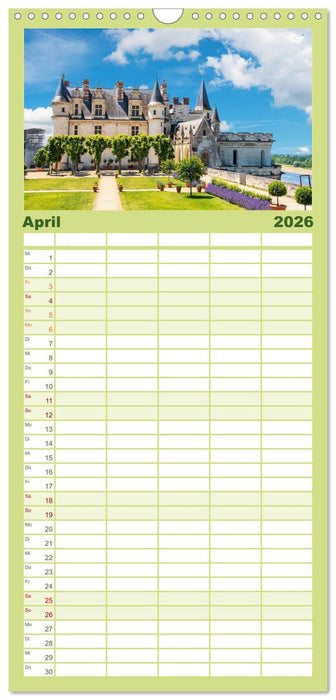 Schlösser der Loire (CALVENDO Familienplaner 2026)