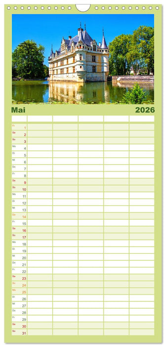 Schlösser der Loire (CALVENDO Familienplaner 2026)