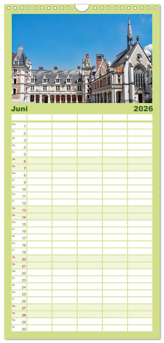 Schlösser der Loire (CALVENDO Familienplaner 2026)