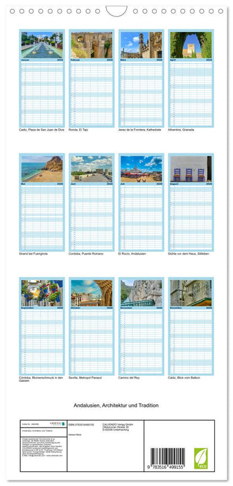 Andalusien, Architektur und Tradition (CALVENDO Familienplaner 2026)