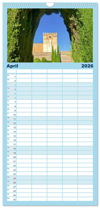 Andalusien, Architektur und Tradition (CALVENDO Familienplaner 2026)