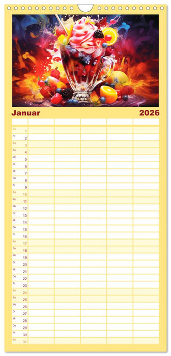 Cocktails. Fruchtige Getränke-Vielfalt (CALVENDO Familienplaner 2026)