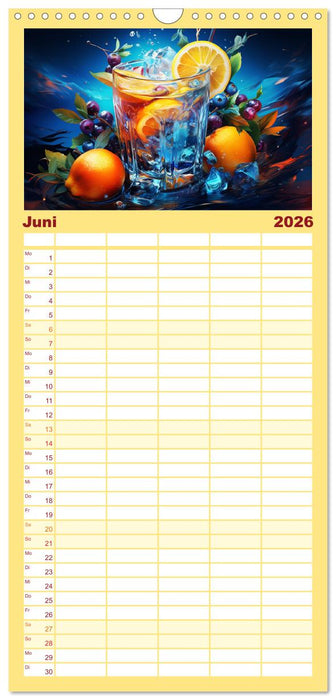 Cocktails. Fruchtige Getränke-Vielfalt (CALVENDO Familienplaner 2026)