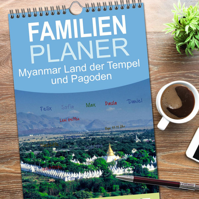 Myanmar Land der Tempel und Pagoden (CALVENDO Familienplaner 2026)