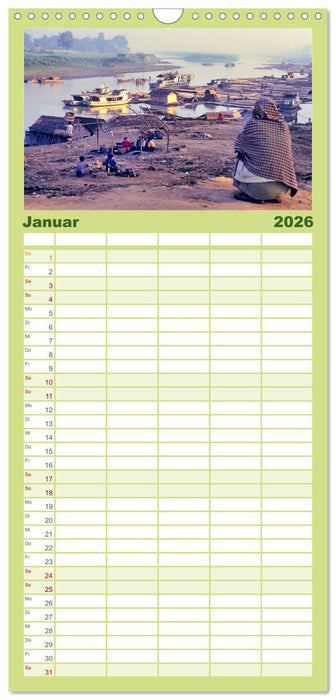 Myanmar Land der Tempel und Pagoden (CALVENDO Familienplaner 2026)