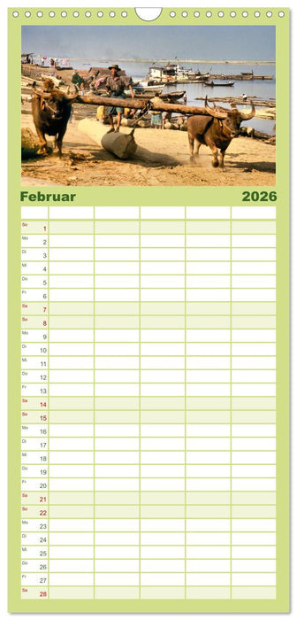 Myanmar Land der Tempel und Pagoden (CALVENDO Familienplaner 2026)