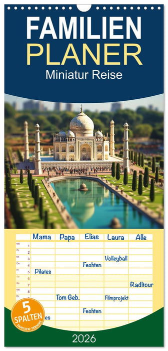 Miniatur Reise (CALVENDO Familienplaner 2026)