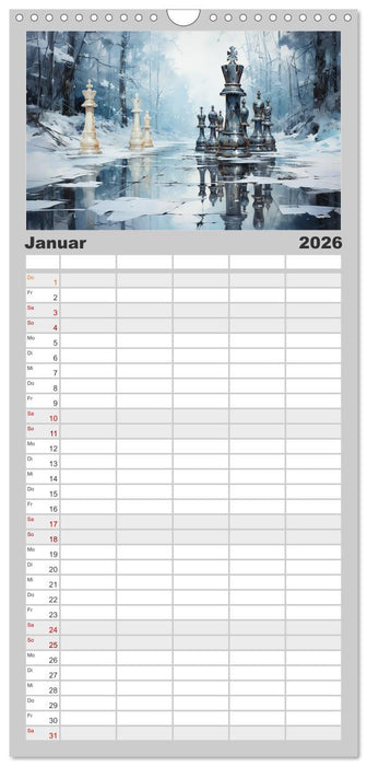 Schach Matt (CALVENDO Familienplaner 2026)