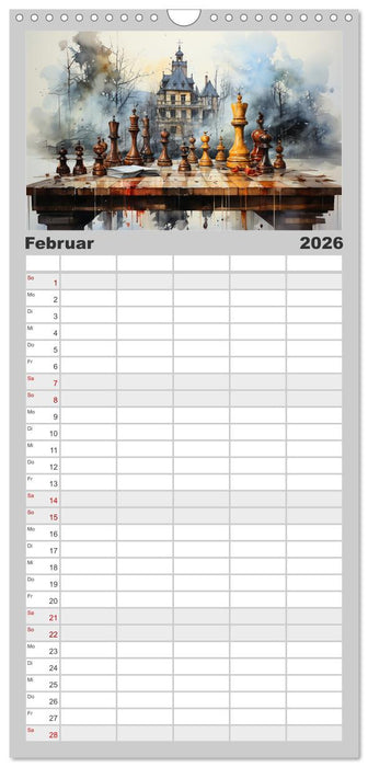 Schach Matt (CALVENDO Familienplaner 2026)