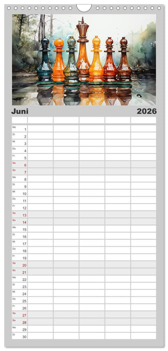 Schach Matt (CALVENDO Familienplaner 2026)