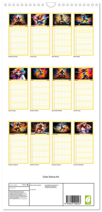 Color Dance Art (CALVENDO Familienplaner 2026)