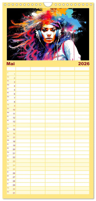 Color Dance Art (CALVENDO Familienplaner 2026)