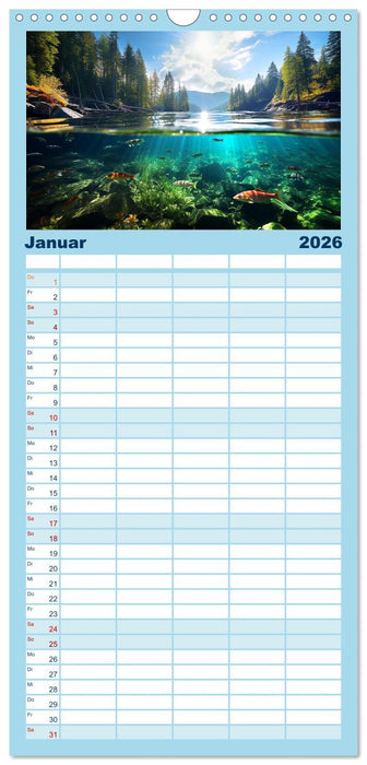 Kalte klare Welt (CALVENDO Familienplaner 2026)