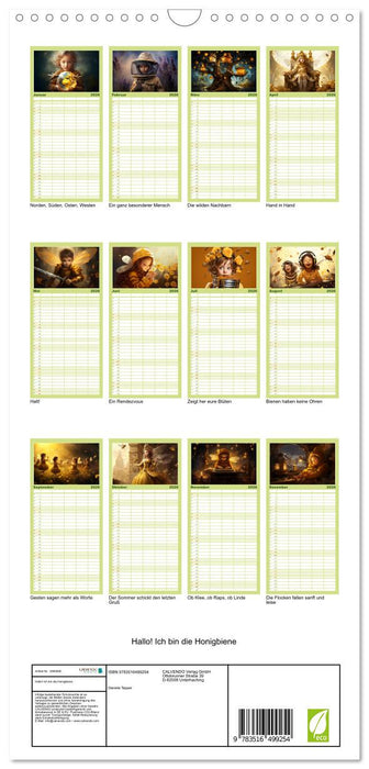 Hallo! Ich bin die Honigbiene (CALVENDO Familienplaner 2026)