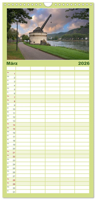 Unterwegs - Rhein-Burgen-Weg (CALVENDO Familienplaner 2026)