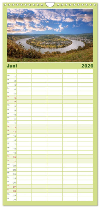 Unterwegs - Rhein-Burgen-Weg (CALVENDO Familienplaner 2026)