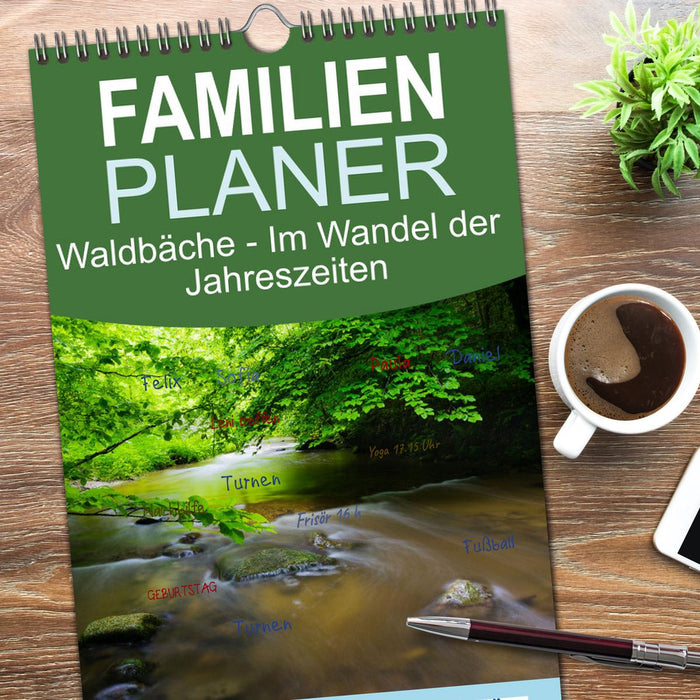 Waldbäche - Im Wandel der Jahreszeiten (CALVENDO Familienplaner 2026)